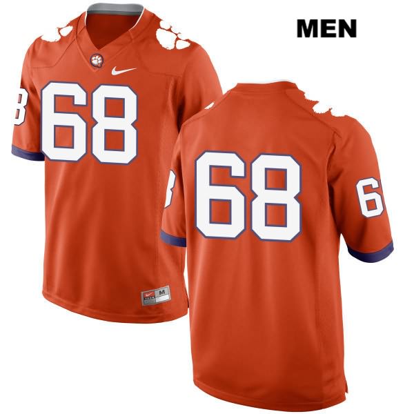 Men's Clemson Tigers #68 Noah DeHond Stitched Orange Authentic Nike No Name NCAA College Football Jersey SJY8046HJ